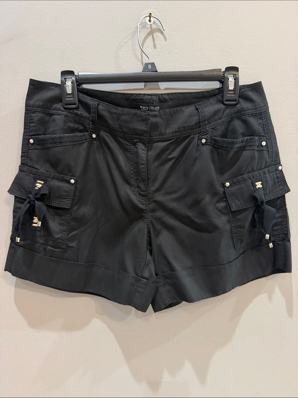 WHBM Cargo Shorts with Gold Accents